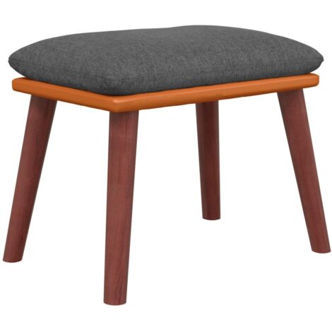 Fußhocker Dunkelgrau 45x29,5x35 cm Stoff und Kunstleder vidaXL
