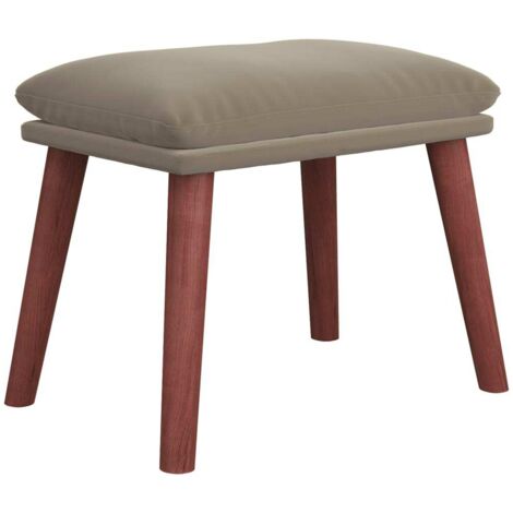 Fußhocker Hellgrau 45x29,5x35 cm Samt vidaXL