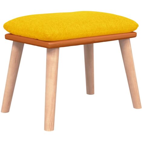 Fußhocker Senfgelb 45x29,5x35 cm Stoff und Kunstleder vidaXL