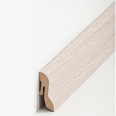 Fußleisten / Sockelleisten Mainz (MDF foliert / 722.466) - Eiche weiß - Eiche
