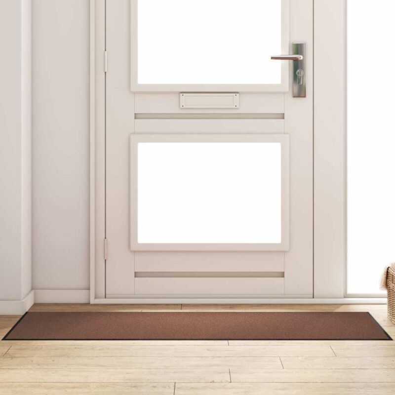 Fußmatte Braun Und Schwarz 60 X 180 Cm Polypropylen Und Vinyl Vidaxl