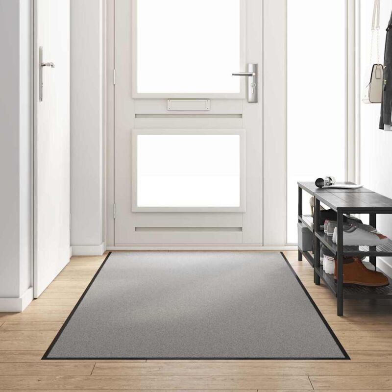 Fußmatte Grau Und Schwarz 120 X 250 Cm Polypropylen Und Vinyl Vidaxl