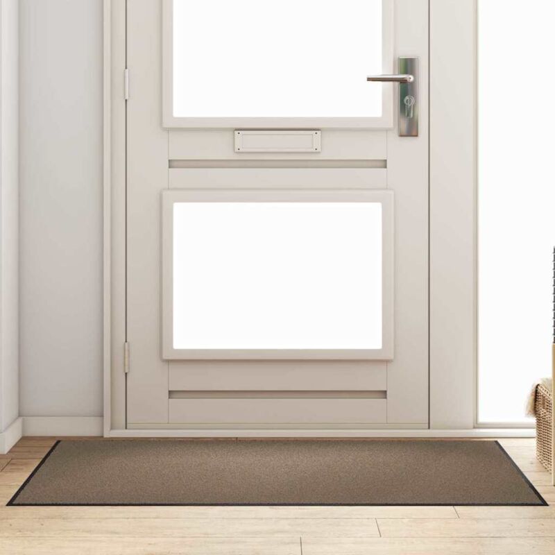 Fußmatte Beige Und Schwarz 90 X 150 Cm Polypropylen Und Vinyl Vidaxl