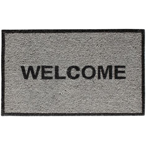 Fußmatte Alcina  Welcome grey , 40 x 60 cm Schuhabstreifer & Fussmatten