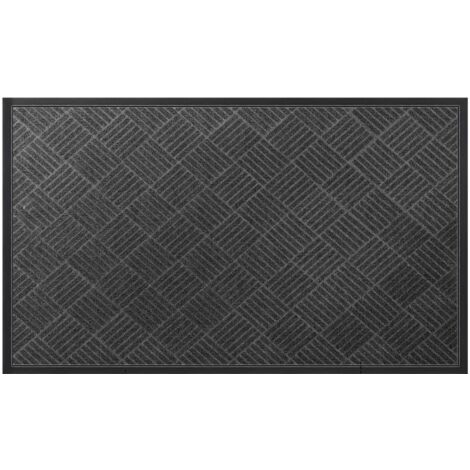 Fußmatte Anthrazit Schwarz 90x150 cm Outdoor Fußmatte, Waschbar, Rutschfest, Strapazierfähig, Staubdicht, Fußabtreter, Flur, Eingang, Küche, Schlafzimmer
