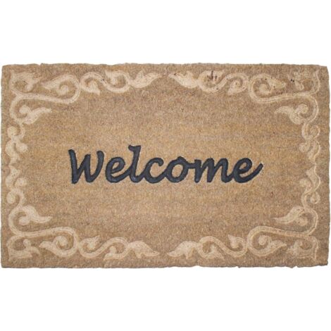 Fußmatte aus Kokosfasern mit Relief "Welcome"