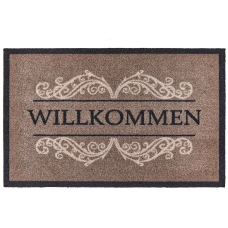 Fußmatte Carmen Willkommen taupe, 39 x 58 cm Fußmatte