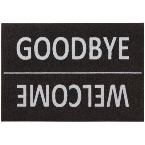 Fußmatte Diavolo Welcome/Goodbye black, 39 x 58 cm Türvorleger