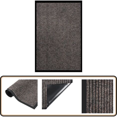 Fußmatte Gestreift Beige 80x120 cm - Haushaltstextilien - Fußmatte - Dielenmatte - Eingangsmatte - Garderobe