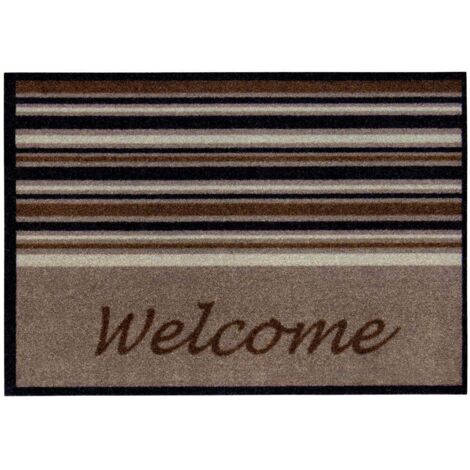 Fußmatte Medea Welcome taupe, 39 x 58 cm Türvorleger