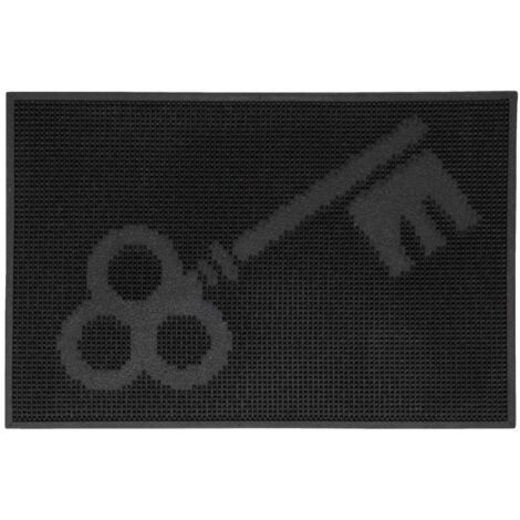 Fußmatte Pin Key schwarz 40 x 60 cm Fußabtreter Schmutzmatte Schmutzfangmatte