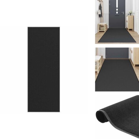 Fußmatte Schwarz 115x300 cm - Fußmatte - Fußmatten - Schmutzfangmatte - Türmatte