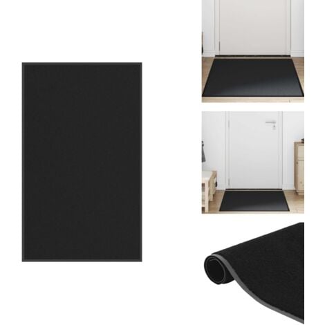 Fußmatte Schwarz 90x150 cm - Fußmatte - Fußmatten - Schmutzfangmatte - Türmatte