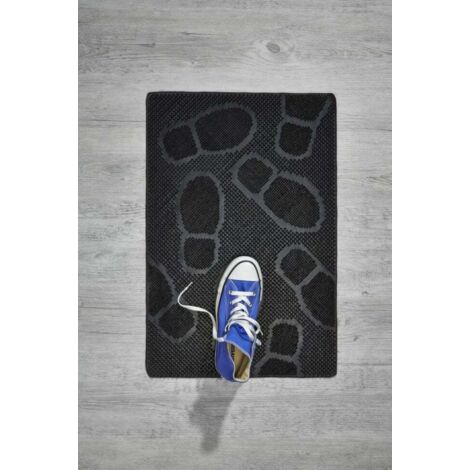 Fußmatte Step Füße schwarz, 40 x 60 cm Schuhabstreifer & Fussmatten