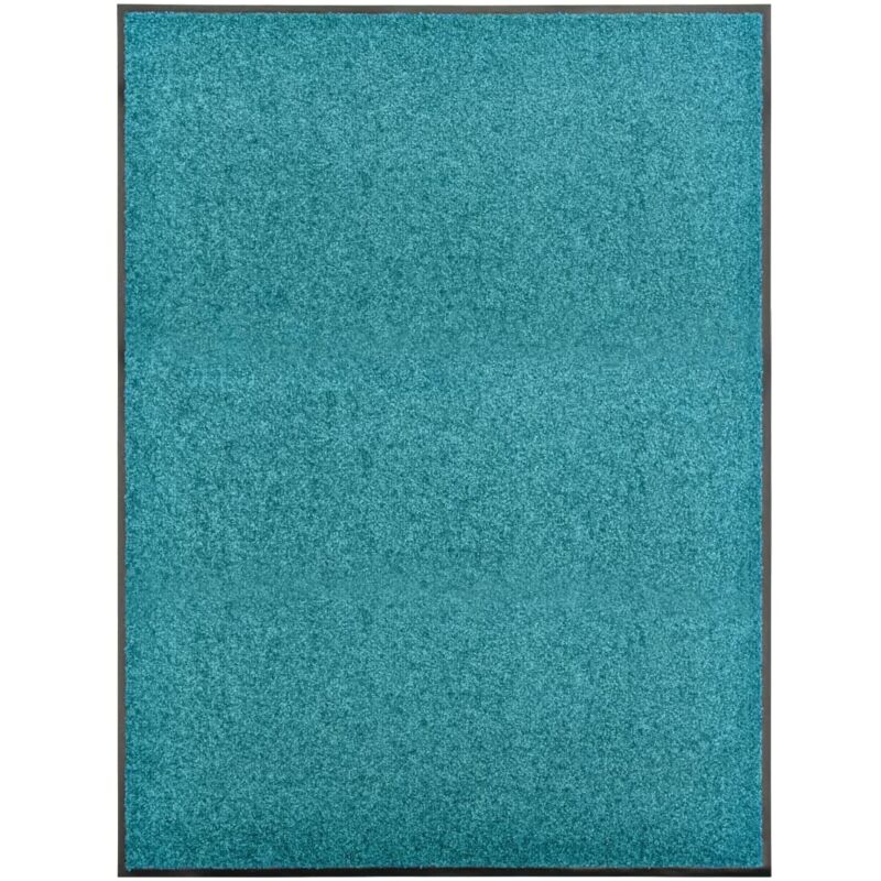 Vidaxl - Fußmatte Waschbar Cyan 90x120 Cm