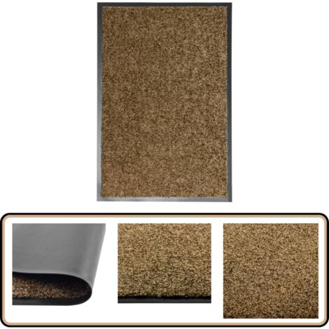 Fußmatte Waschbar Braun 40x60 cm - Teppich - Fußmatte - Innenraumdekoration - Outdoor-Dekoration - Treppenmatte
