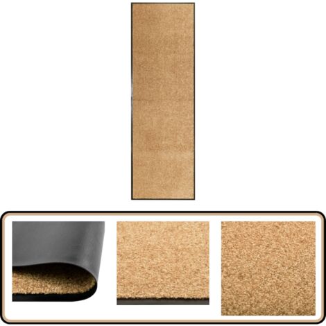 Fußmatte Waschbar Creme 60x180 cm - Innenfußmatte - Außenfußmatte - Türmatte - Waschebene - Anti-Rutschmatte