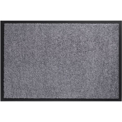 Fußmatte waschbar grau Polyamid L600xB900xS8mm