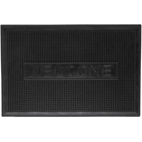 Fußmatte Welcome schwarz 40 x 60 cm Fußabtreter Schmutzmatte Schmutzfangmatte