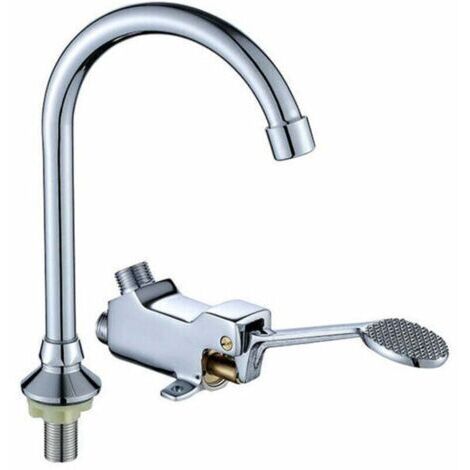 Fußpedal-Wasserhahn für Küchenspüle, Badezimmerhahn, Waschbeckenmischer, Fußbetätigtes Steuerventil