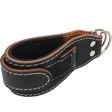Fußschlaufen, Armband aus Rindsleder, Klettverschluss, D-Ring, bequeme Handgelenkbefestigung für Workout, Fitnessstudio, Kabelzugmaschine, Heimtraining
