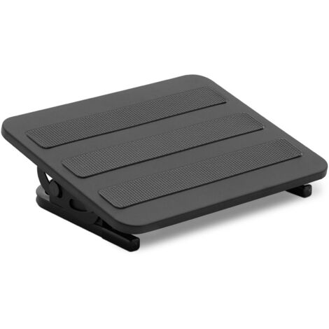 Fußstütze Fußablage Fußerhöhung Stahl / Kunststoff / PVC schwarz 20 kg - Schwarz