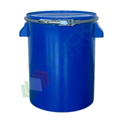 Fusto in HDPE cilindrico, 21,5 Lt, per piatti prementi - Blu