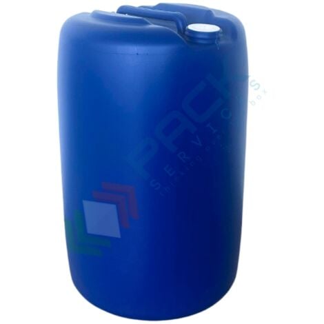 Fusto in HDPE industriale cilindrico, 60 Lt, ADR liquidi - Blu