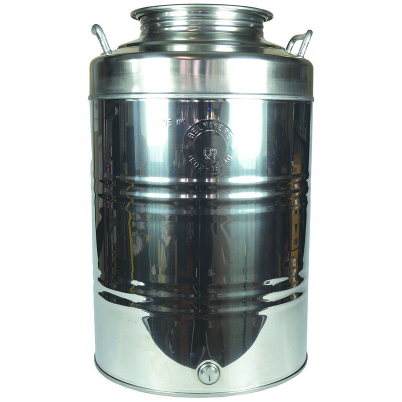 Fusto inox per olio graffato lt.100