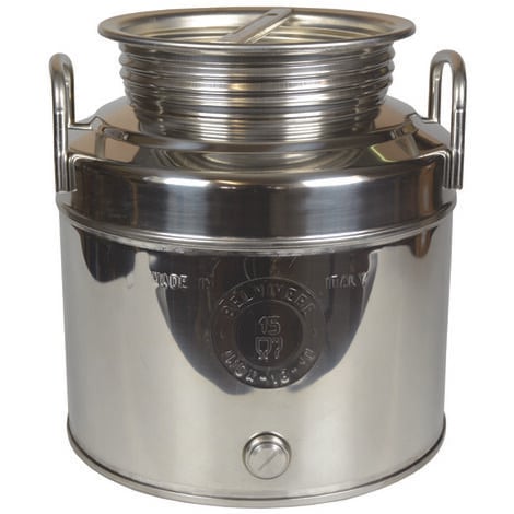 Fusto inox per olio graffato lt.15