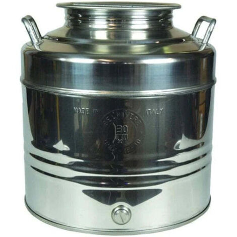 Fusto Inox Per Olio Graffato Lt.15