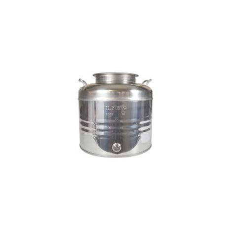 Fusto Inox Per Olio Graffato Lt.30 - ø mm.310x480h.