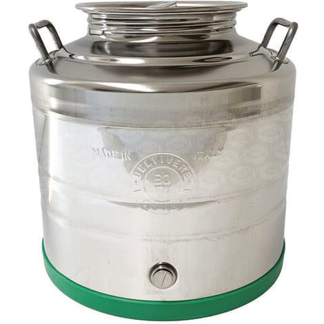 Fusto inox per olio saldato lt.30