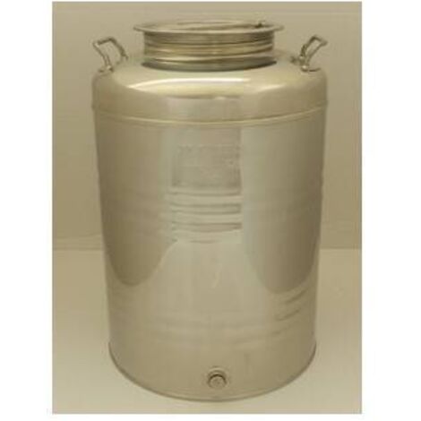 FUSTO OLIO ACCIAIO INOX 441  50 L AGGRAFFATO