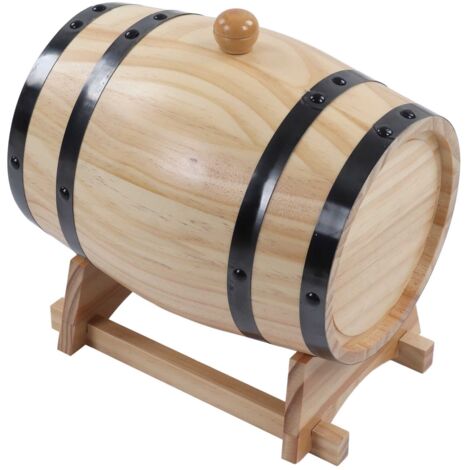 Fût de Vin en Pin pour Vieillissement Artisanal, Tonneau à Bière en Bois pour Bar et Restaurant Barbecue