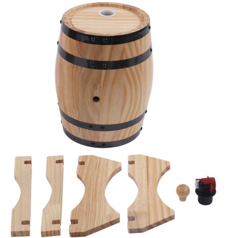 Fût de Vin en Pin pour Vieillissement Artisanal, Tonneau en Bois pour Bière et Dégustation, Idéal pour Événements et Restauration