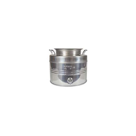 Fût en acier inoxydable de 15 litres. Huile graffato - ø mm.310x290h.