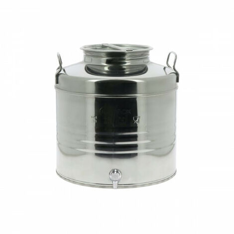 Fût inox 30 L bas avec robinet pour huile d'olive