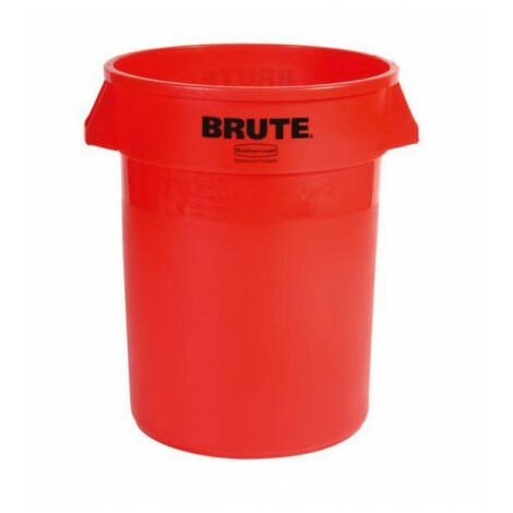 Fût polyvalent rouge 121 l PE D. extérieur 560xH692 mm RUBBERMAID