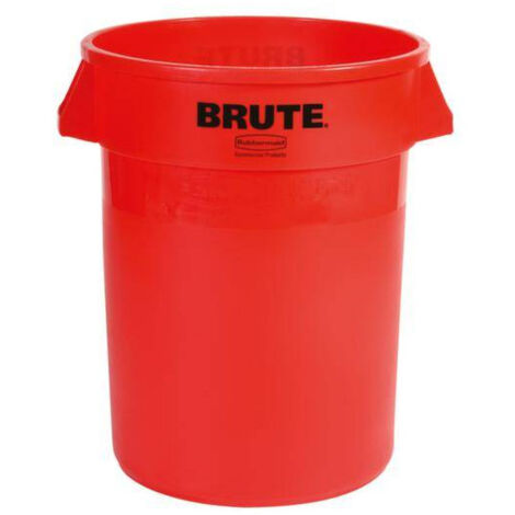Fût polyvalent rouge 121 l PE D. extérieur 560xH692 mm RUBBERMAID