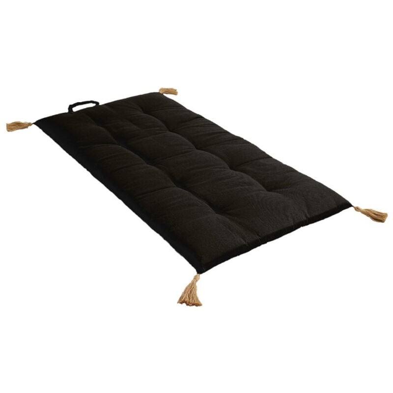 Enjoy Home - Futon repliable Panama avec pompons jute 60 x 120 cm