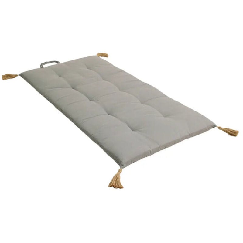 Enjoy Home - Futon repliable Panama avec pompons jute 60 x 120 cm