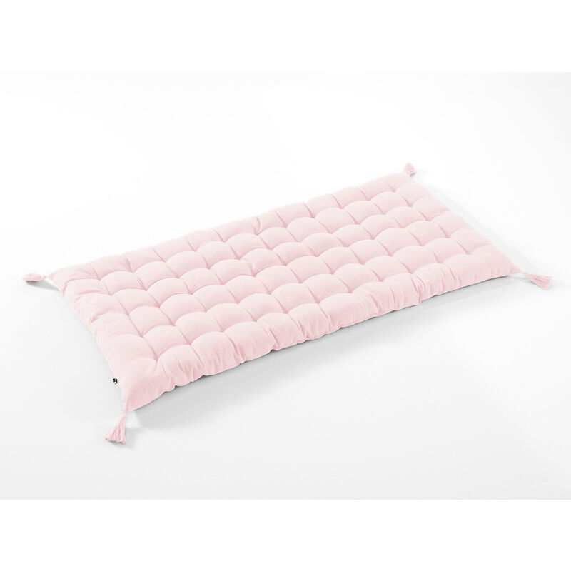 dock avenue - futon 60 x 120 cm 100% coton déperlant et anti kala - rose pivoine