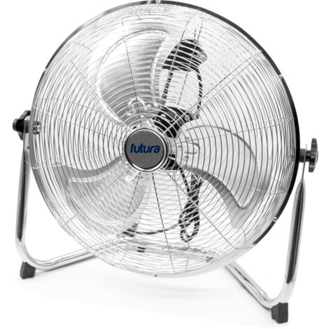 FUTURA DIRECT Futura High Velocity Floor Fan Large 20 Inch 50cm 110W Max Power Chrome Fan