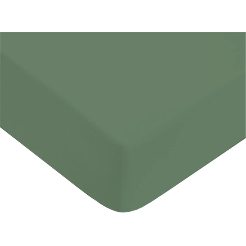 Future Home - Drap housse uni en coton 57 fils eucalyptus 140x200cm Future Home - Drap housse uni en coton 57 fils eucalyptus 140x200cm