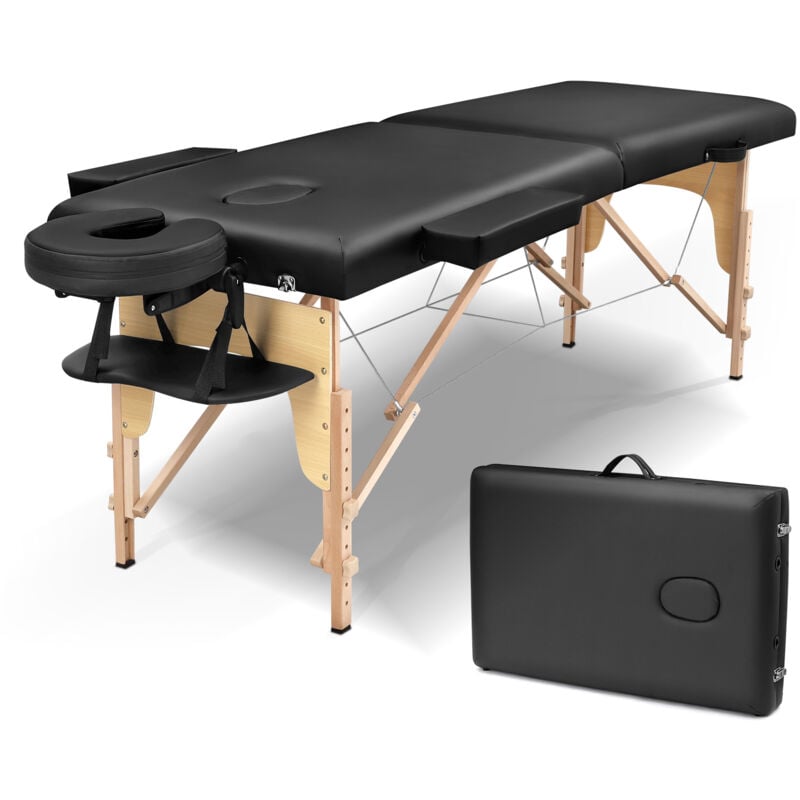 FutureFurnise® Massage - Tableau de massage Massage lit spabett 73 pouces de long Portable 2 plis avec réglage de hauteur