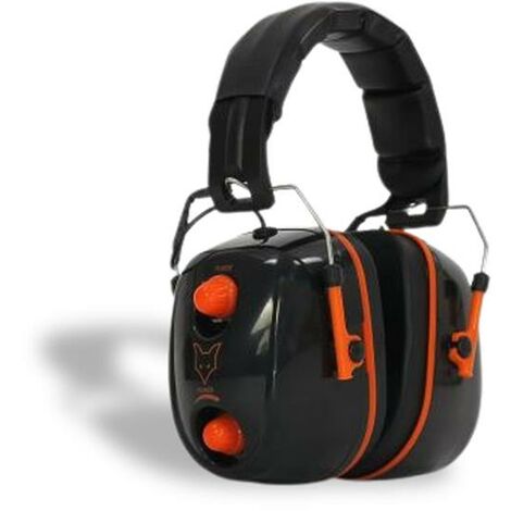 Fuxtec – Casque de protection auditive avec radio FM – Atténuation -28 dB – Coussinets confortables – Normes EN 352-1 et EN 352-200