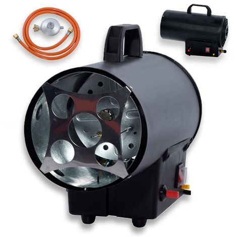 Fuxtec – Canon à air chaud au gaz 10kW FXGH10 – Débit 300 m³/h – Protection IP44 – Pour chantiers et entrepôts
