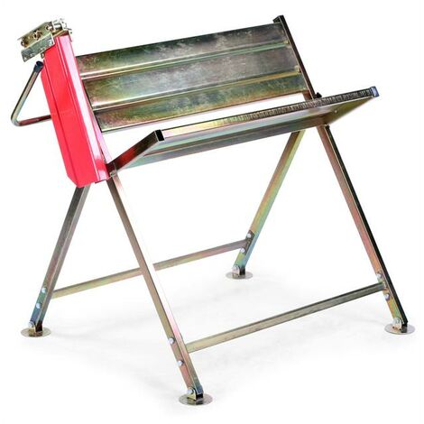 Fuxtec – Chevalet de sciage tronçonneuse FXSH1 – Acier galvanisé – Avec porte-scie – Pour bois dur et teck