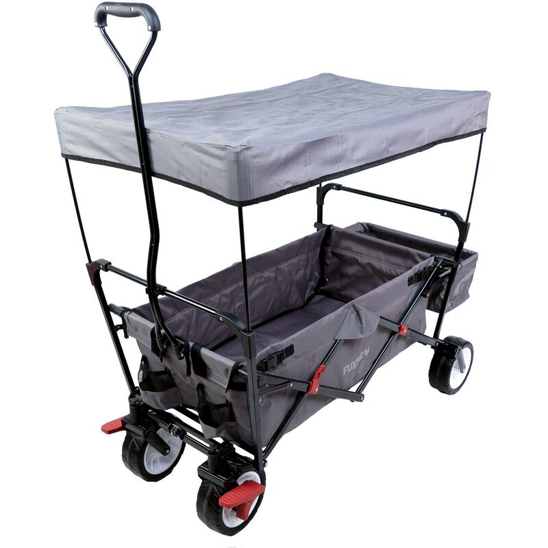 Folding wagon - CT350 grey - Fuxtec